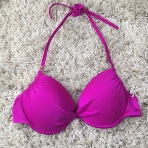 Victoria's Secret Fuchsia Maldive Twist-Front Top